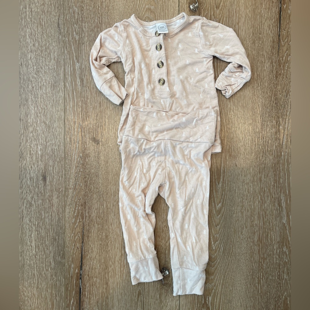 LOU LOU & Company 3-6 Months Cream Tree Print